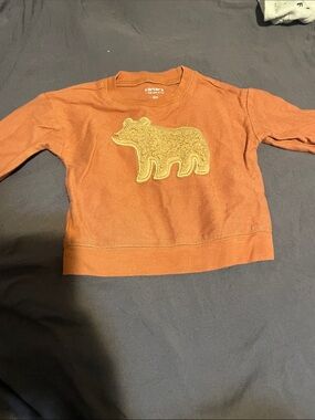 Carter's Burnt Orange Bear Appliqué Sweatshirt